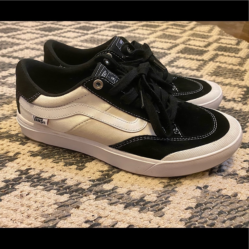 Berle Pro Black & White Suede Vans Skate Shoes